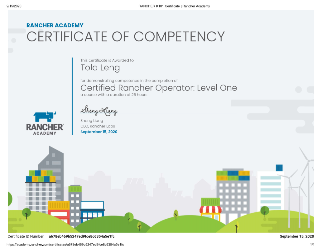 Congratulations to the team on your achievements, Rancher Certified!